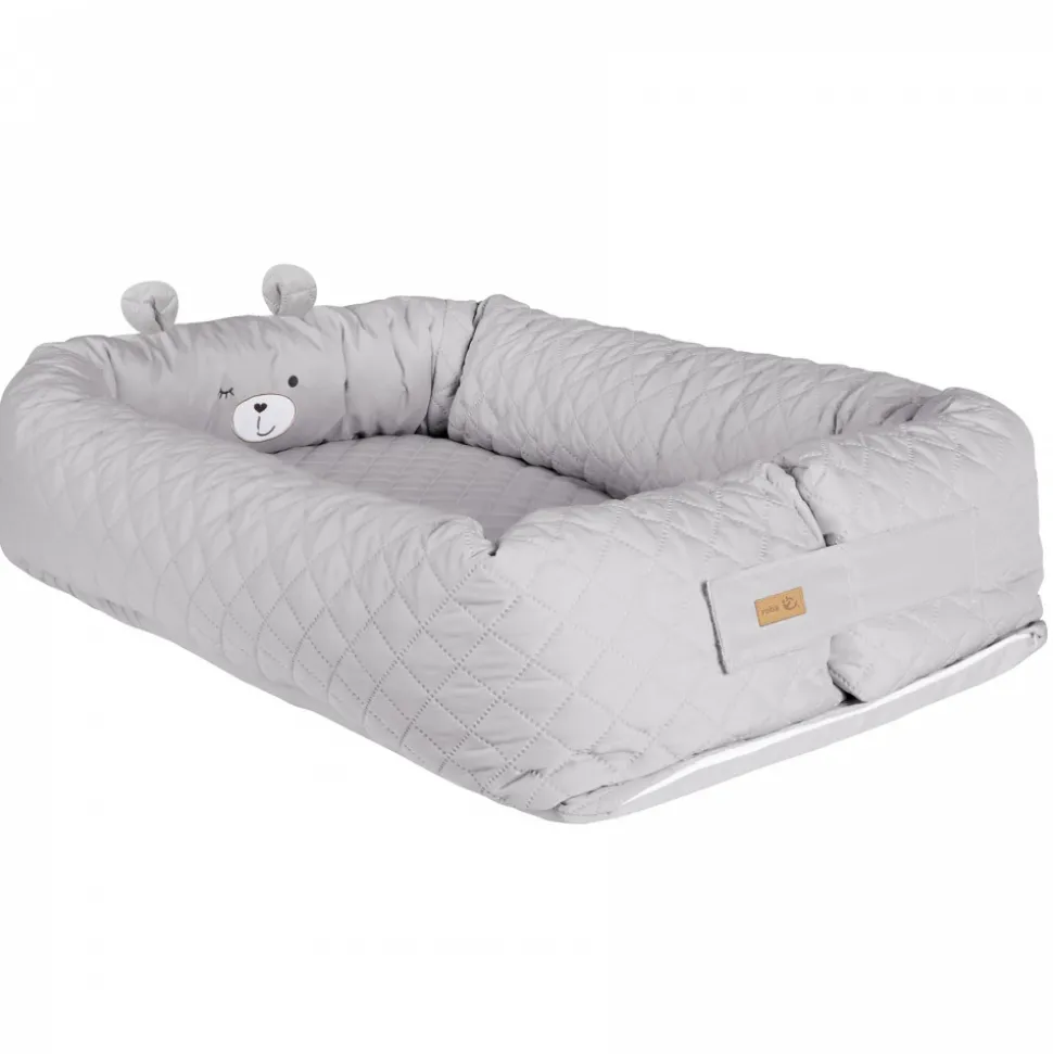 Réducteur de lit bébé ours sammy gris