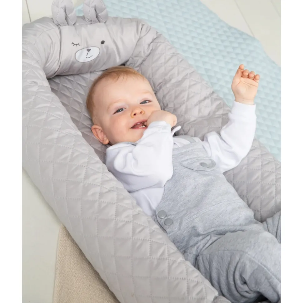 Réducteur de lit bébé ours sammy gris