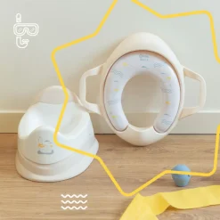 Réducteur de toilette avec poignées mouette