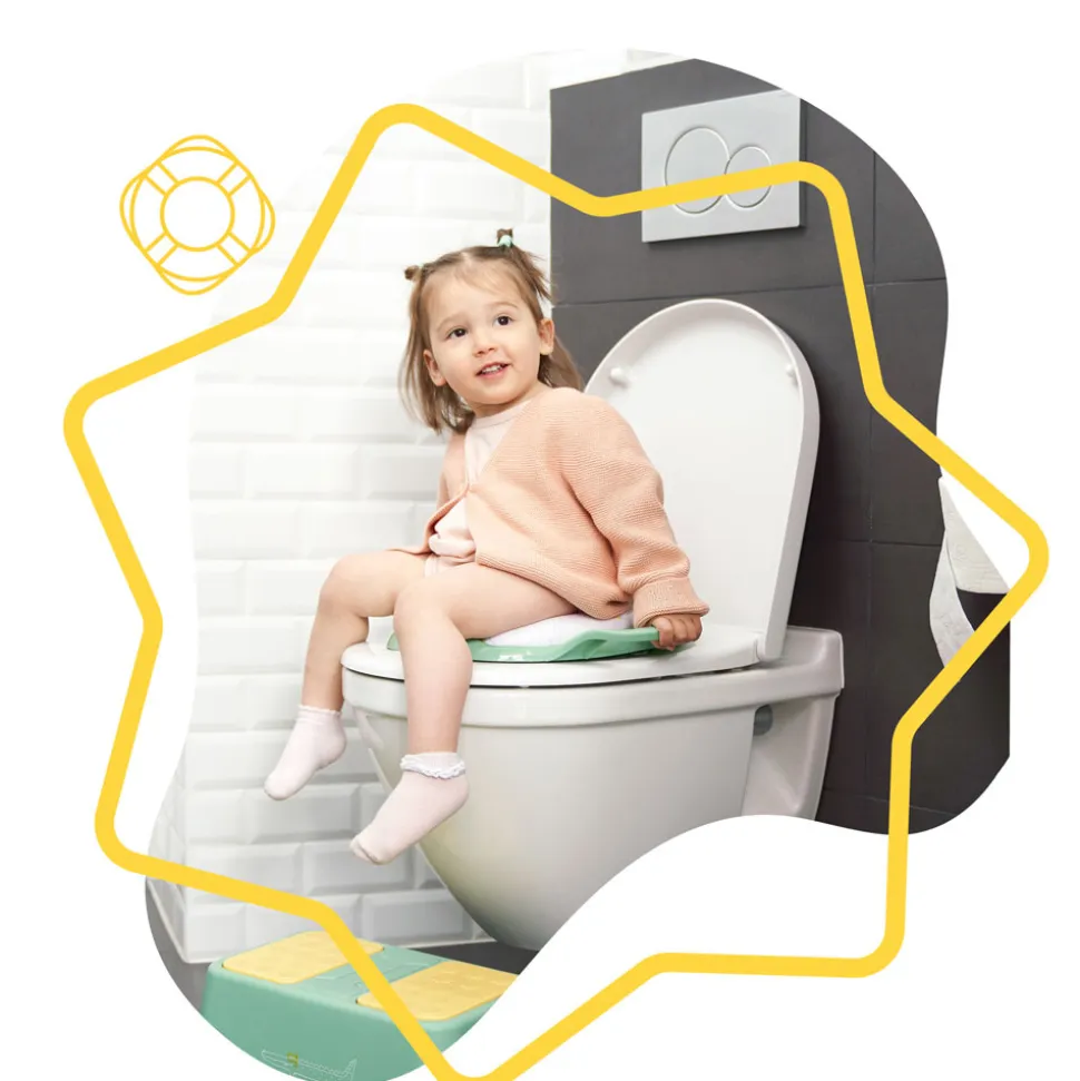 Réducteur de toilette avec poignées crocodile