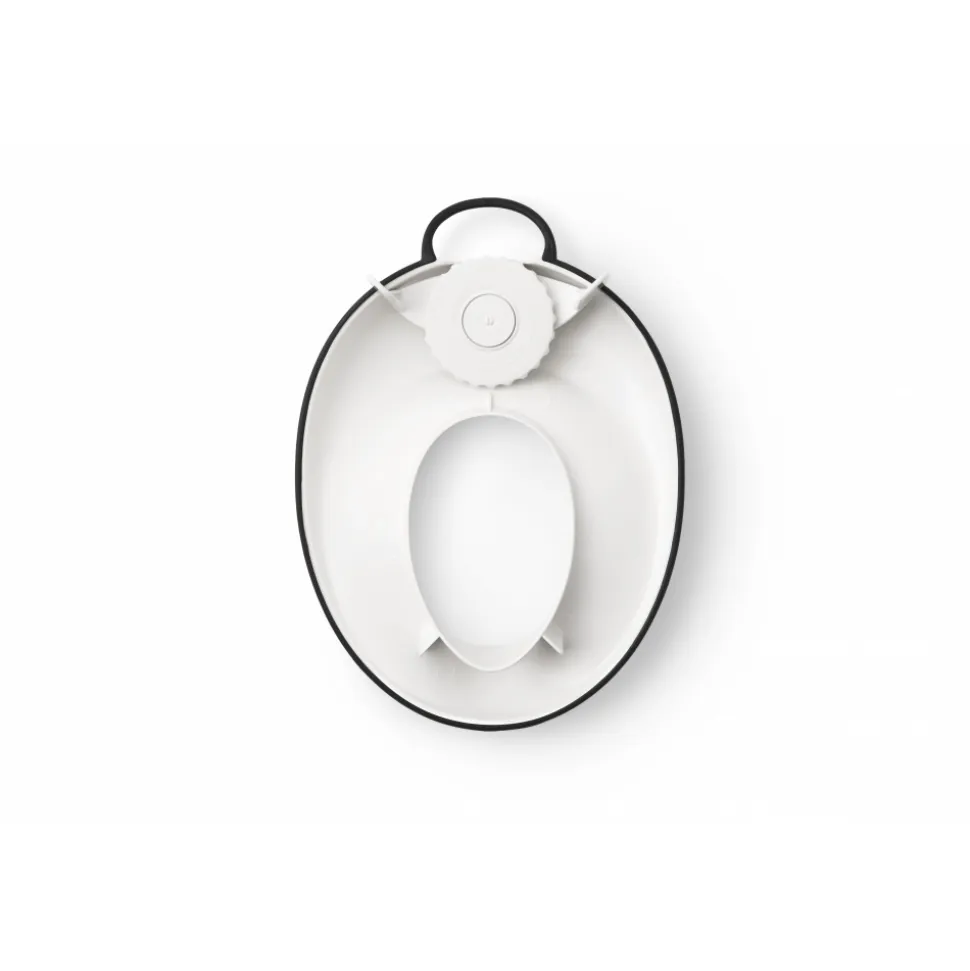 Réducteur de toilette blanc et noir