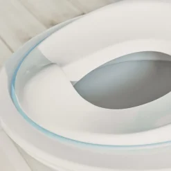 Réducteur de toilette blanc et turquoise