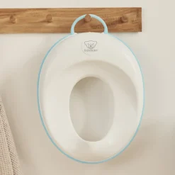 Réducteur de toilette blanc et turquoise