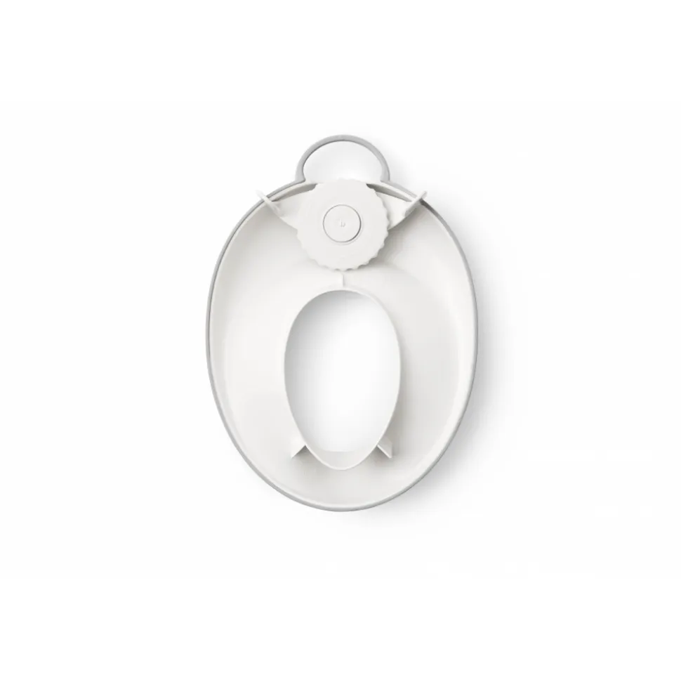 Réducteur de toilette blanc et gris