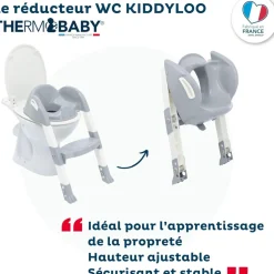 Réducteur de toilette kiddyloo gris charme