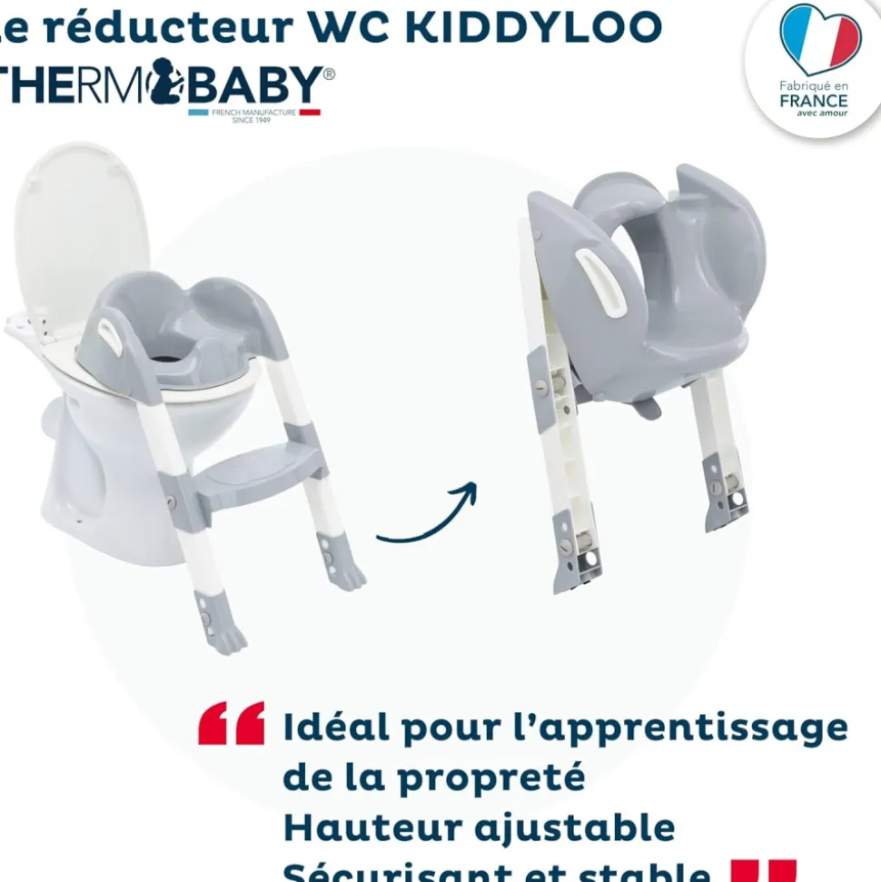 Réducteur de toilette kiddyloo gris charme