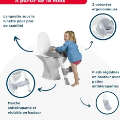 Réducteur de toilette kiddyloo gris charme