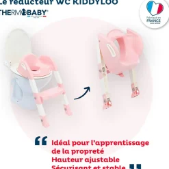 Réducteur de toilette kiddyloo rose poudré