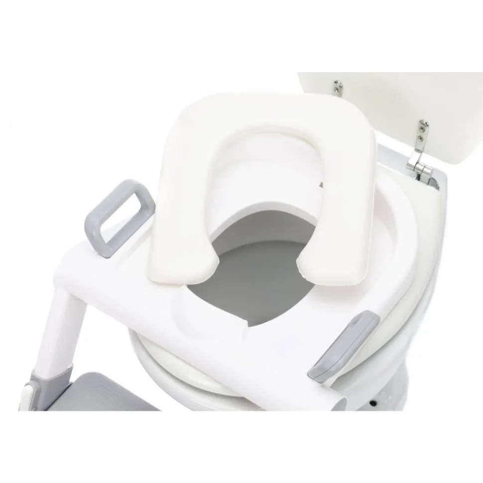 Réducteur de toilettes blanc/gris
