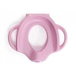 Réducteur de toilette sofa avec protection anti-éclaboussure rose