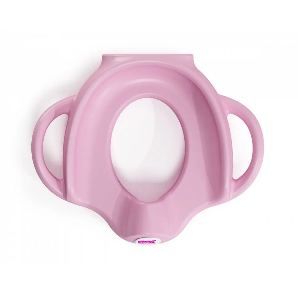 Réducteur de toilette sofa avec protection anti-éclaboussure rose