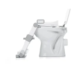 Réducteur toilette avec marche gris