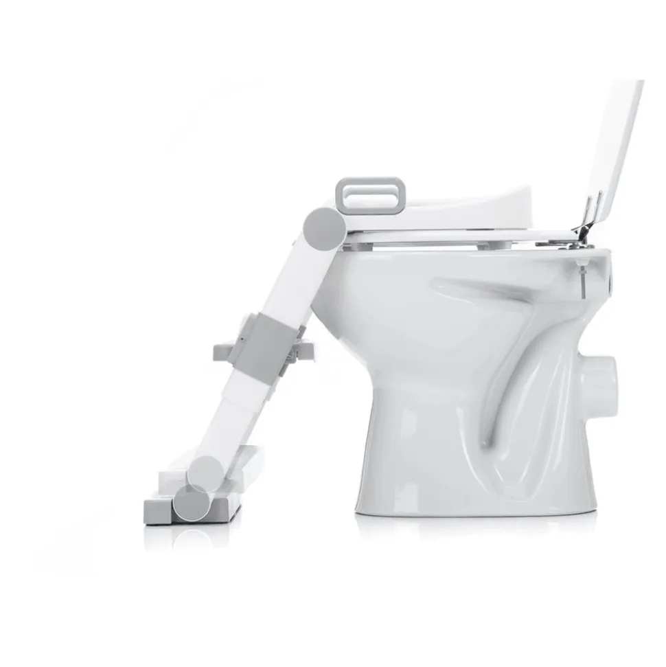 Réducteur toilette avec marche gris