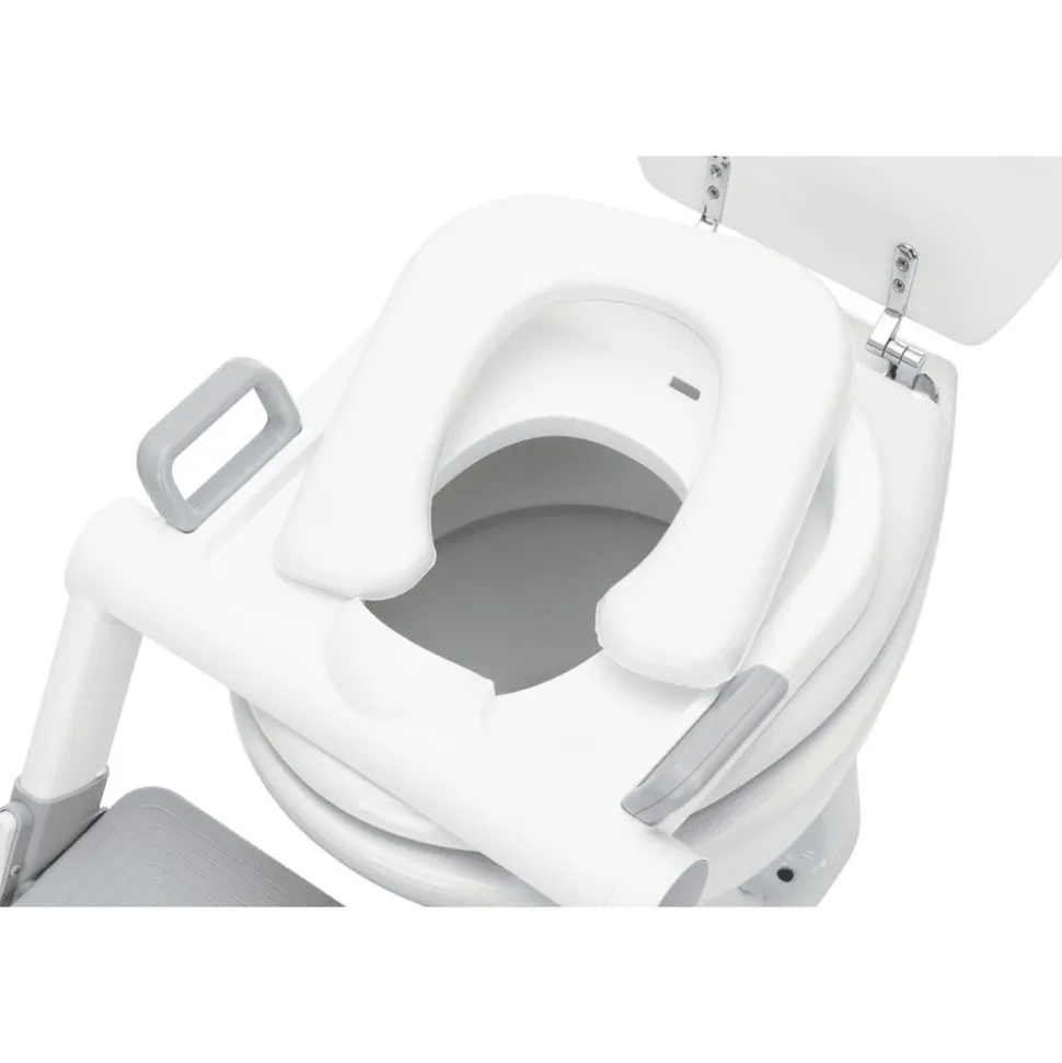 Réducteur toilette avec marche gris