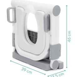 Réducteur toilette avec marche gris