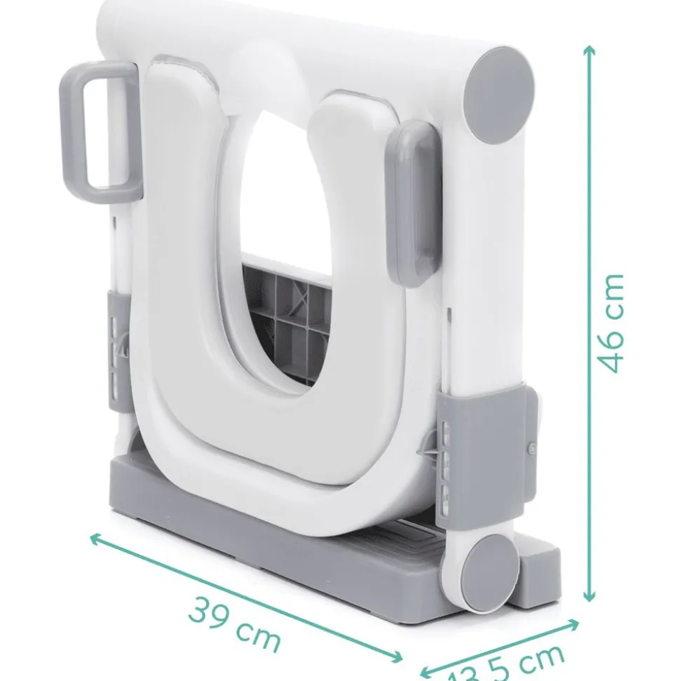 Réducteur toilette avec marche gris