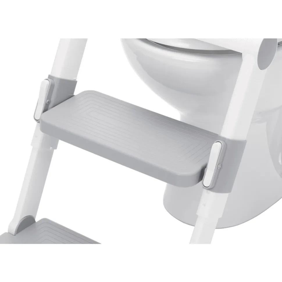 Réducteur toilette avec marche gris