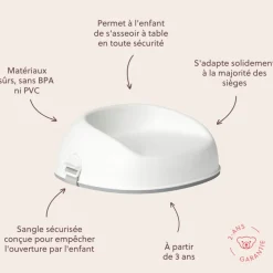 Rehausseur de chaise blanc