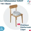 Rehausseur de chaise easy gris velours