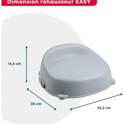 Rehausseur de chaise easy gris velours