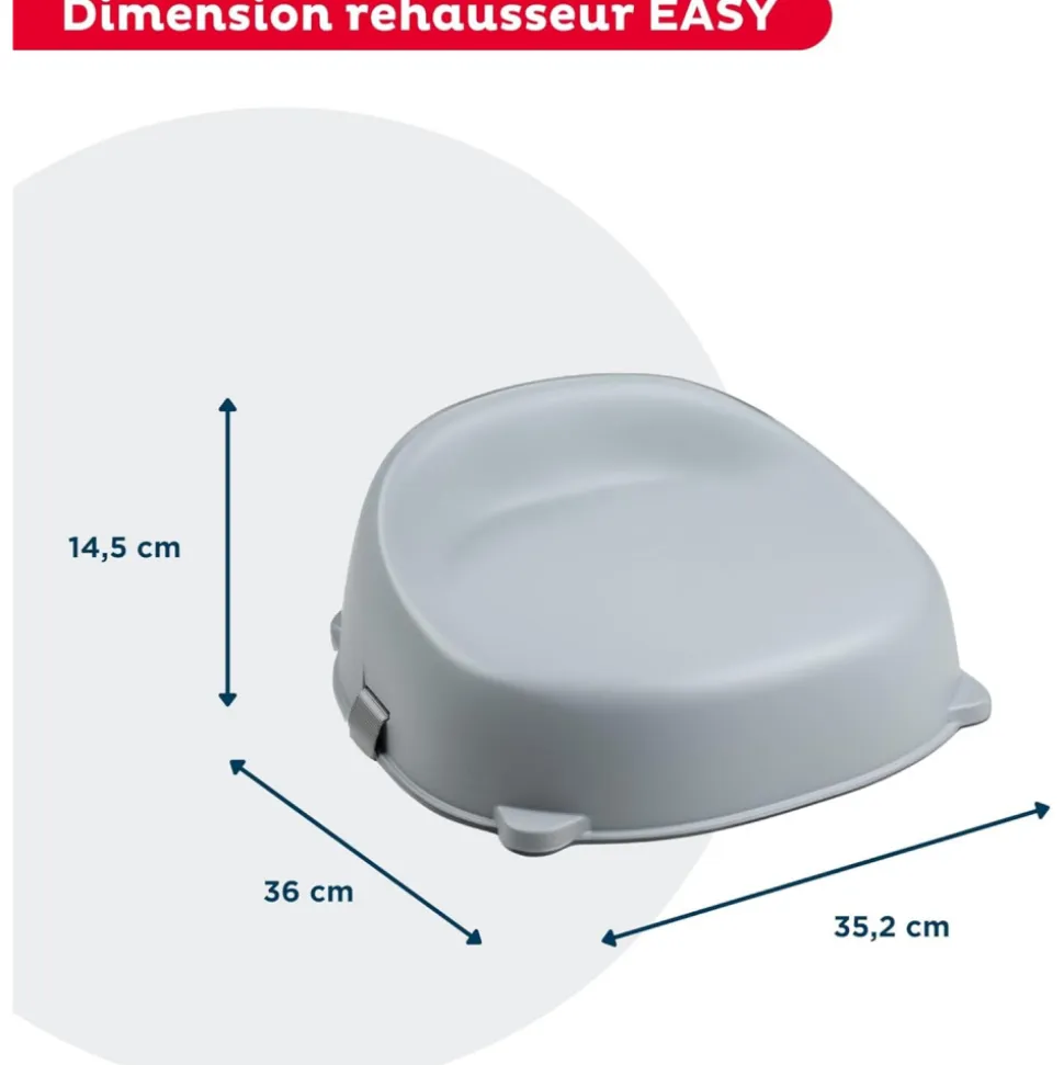 Rehausseur de chaise easy gris velours