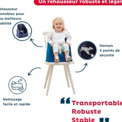 Rehausseur de chaise tudi bleu océan