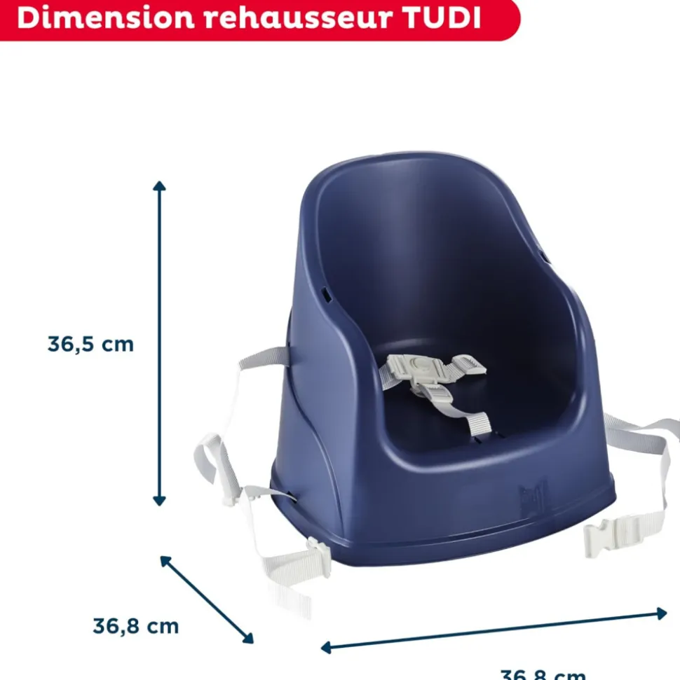 Rehausseur de chaise tudi bleu océan