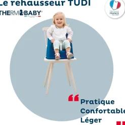 Rehausseur de chaise tudi bleu océan