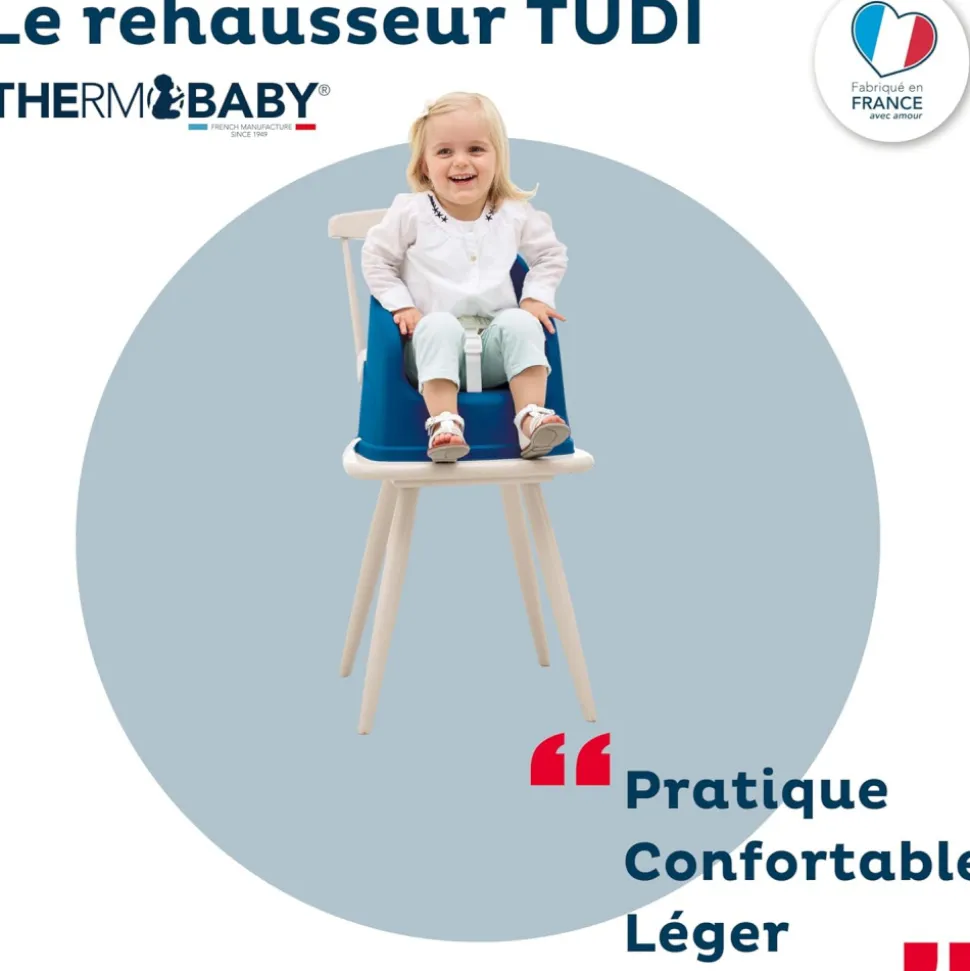 Rehausseur de chaise tudi bleu océan