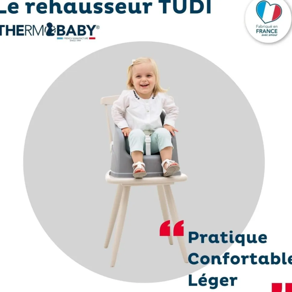 Rehausseur de chaise tudi gris velours