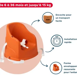 Rehausseur de chaise tudi terracotta