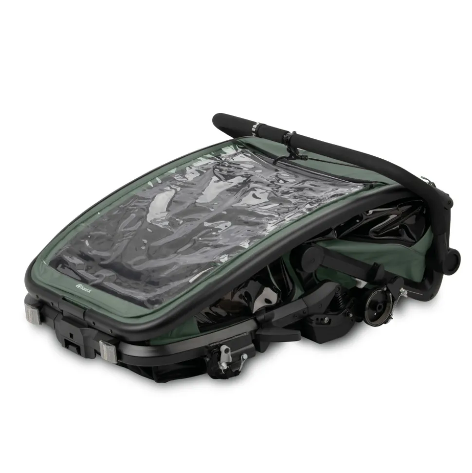 Remorque de vélo byke n walk duo dark green