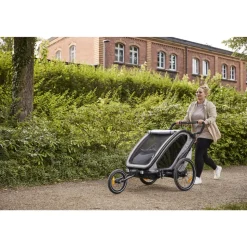 Remorque de vélo dryk duo light grey