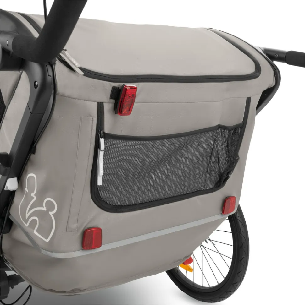 Remorque de vélo dryk duo light grey