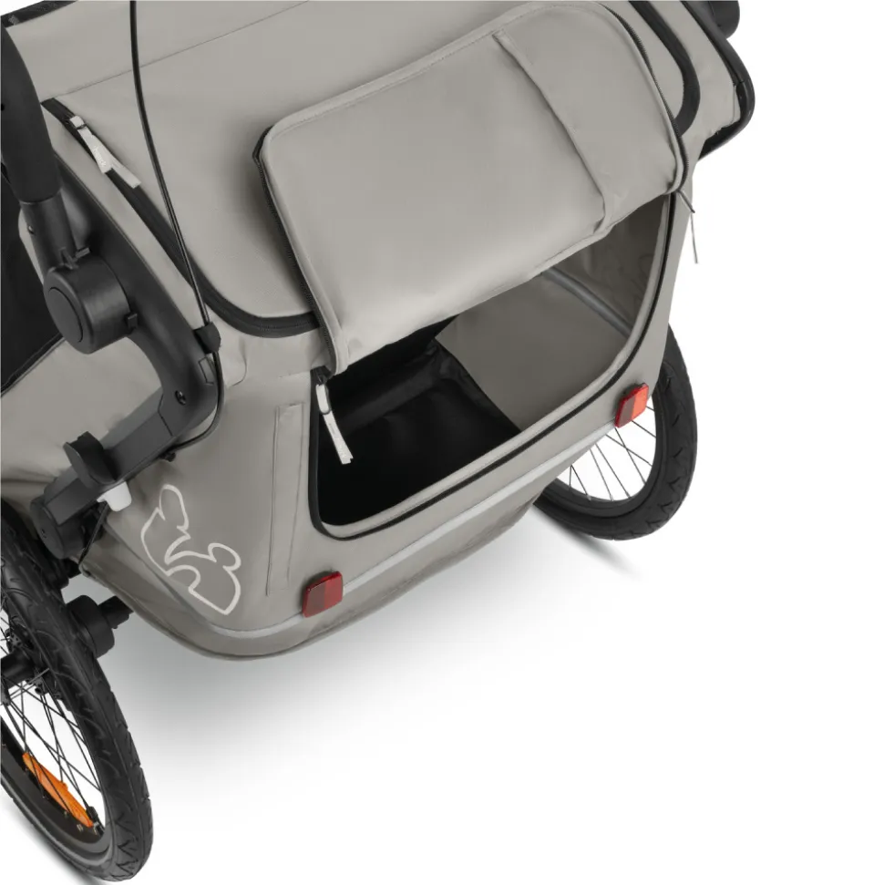 Remorque de vélo dryk duo light grey