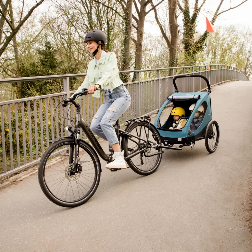 Remorque de vélo dryk duo melange grey