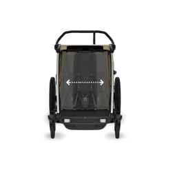 Remorque pour vélo chariot cross 2 faded khaki