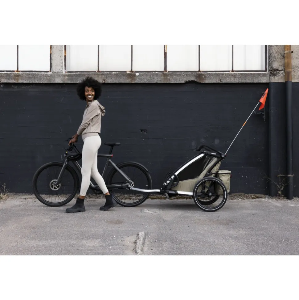 Remorque pour vélo chariot cross 2 faded khaki