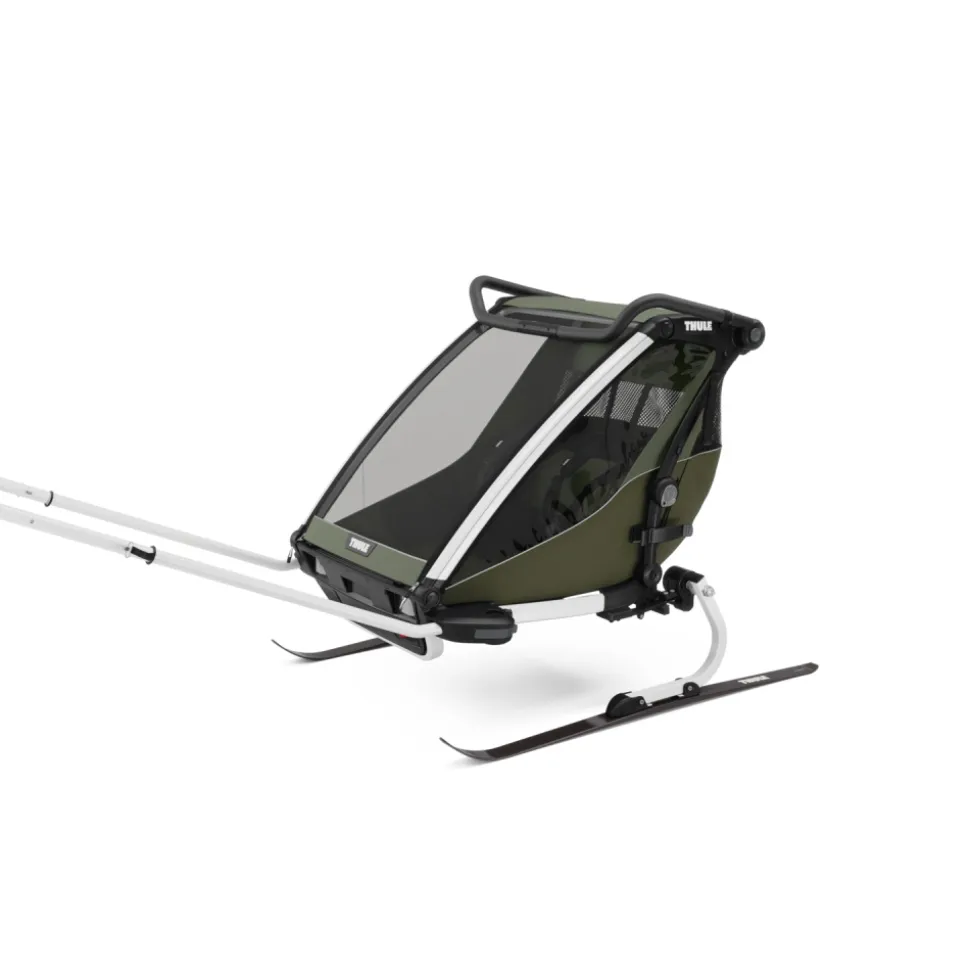 Remorque pour vélo chariot lite 2 places vintage green