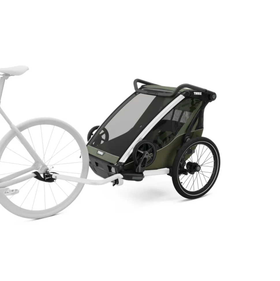 Remorque pour vélo chariot lite 2 places vintage green