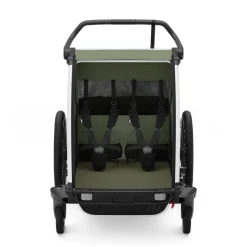 Remorque pour vélo chariot lite 2 places vintage green