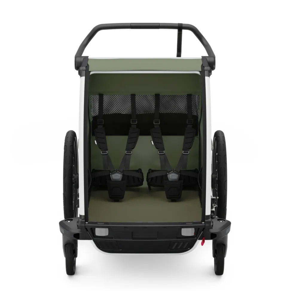 Remorque pour vélo chariot lite 2 places vintage green