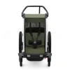 Remorque pour vélo chariot lite 1 place vintage green
