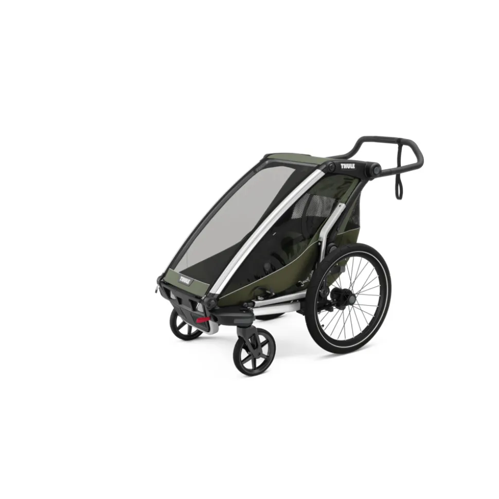 Remorque pour vélo chariot lite 1 place vintage green