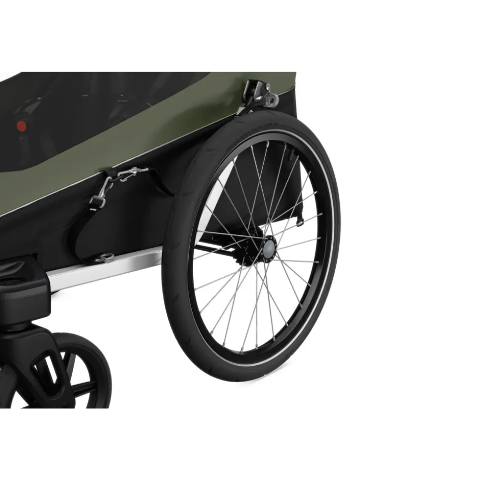 Remorque pour vélo courier vintage green