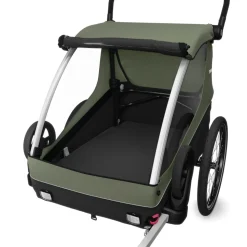 Remorque pour vélo courier vintage green