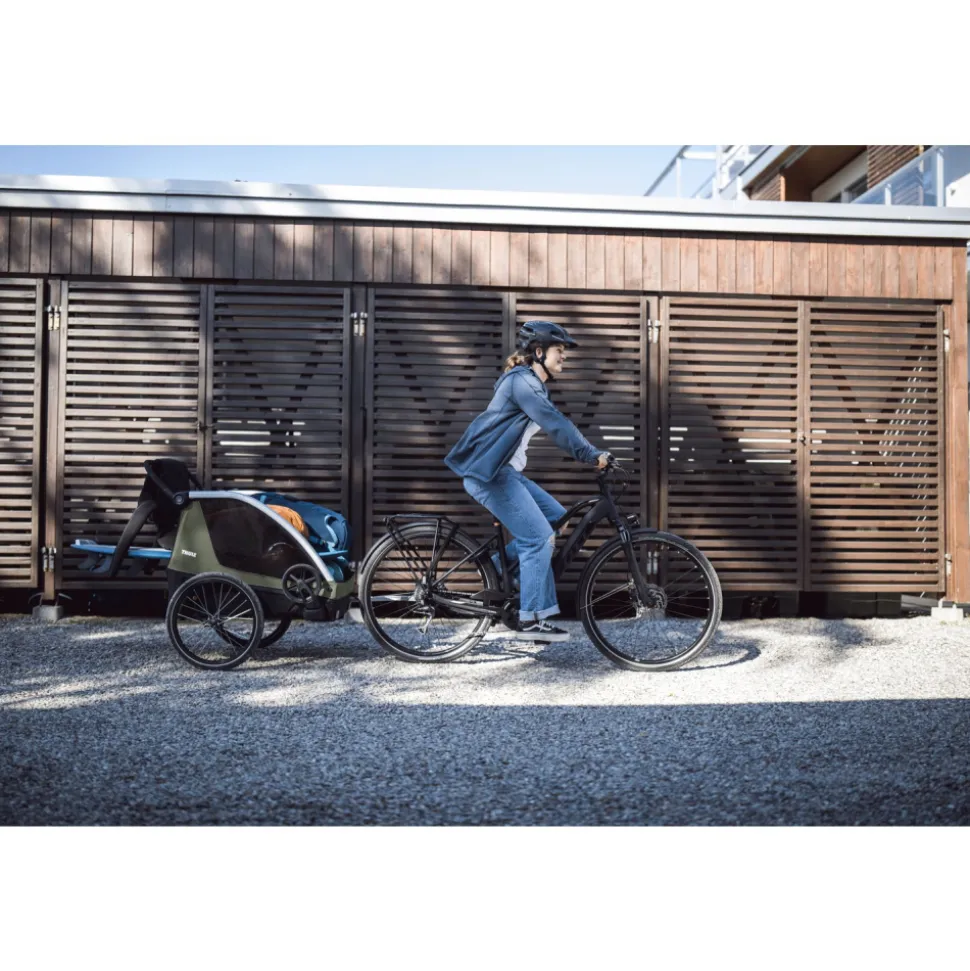 Remorque pour vélo courier vintage green
