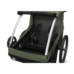 Remorque pour vélo courier vintage green