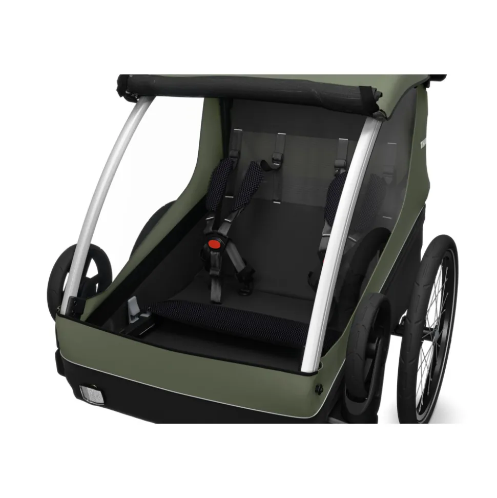Remorque pour vélo courier vintage green