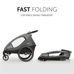Remorque pour vélo dryk duo grey